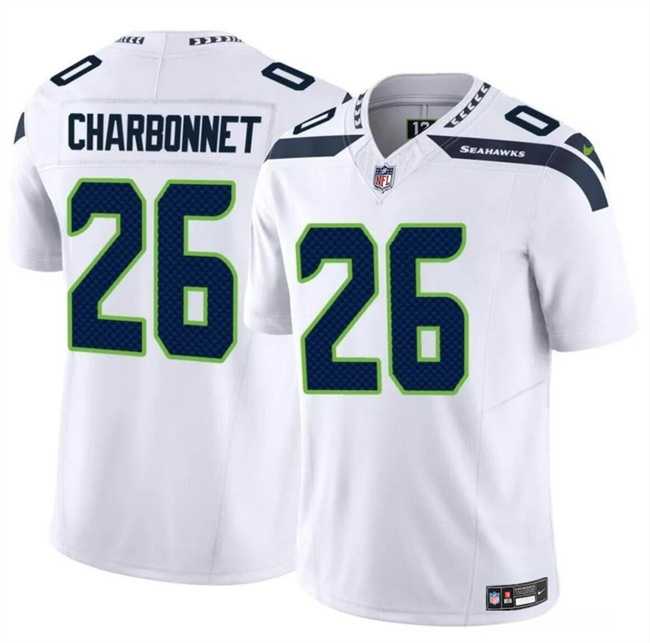 Men & Women & Youth Seattle Seahawks #26 Zach Charbonnet White 2024 F.U.S.E Vapor Limited Stitched Jersey->tampa bay buccaneers->NFL Jersey